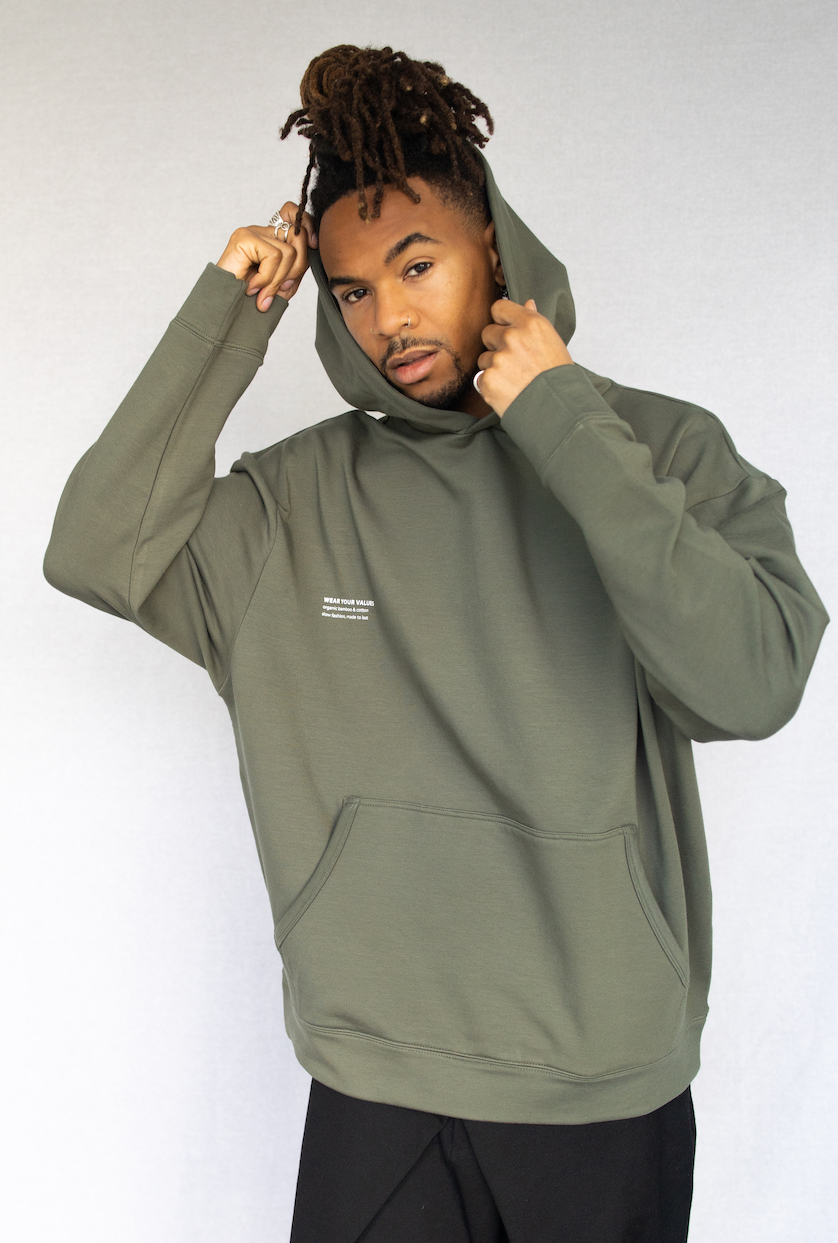 khaki hoodie